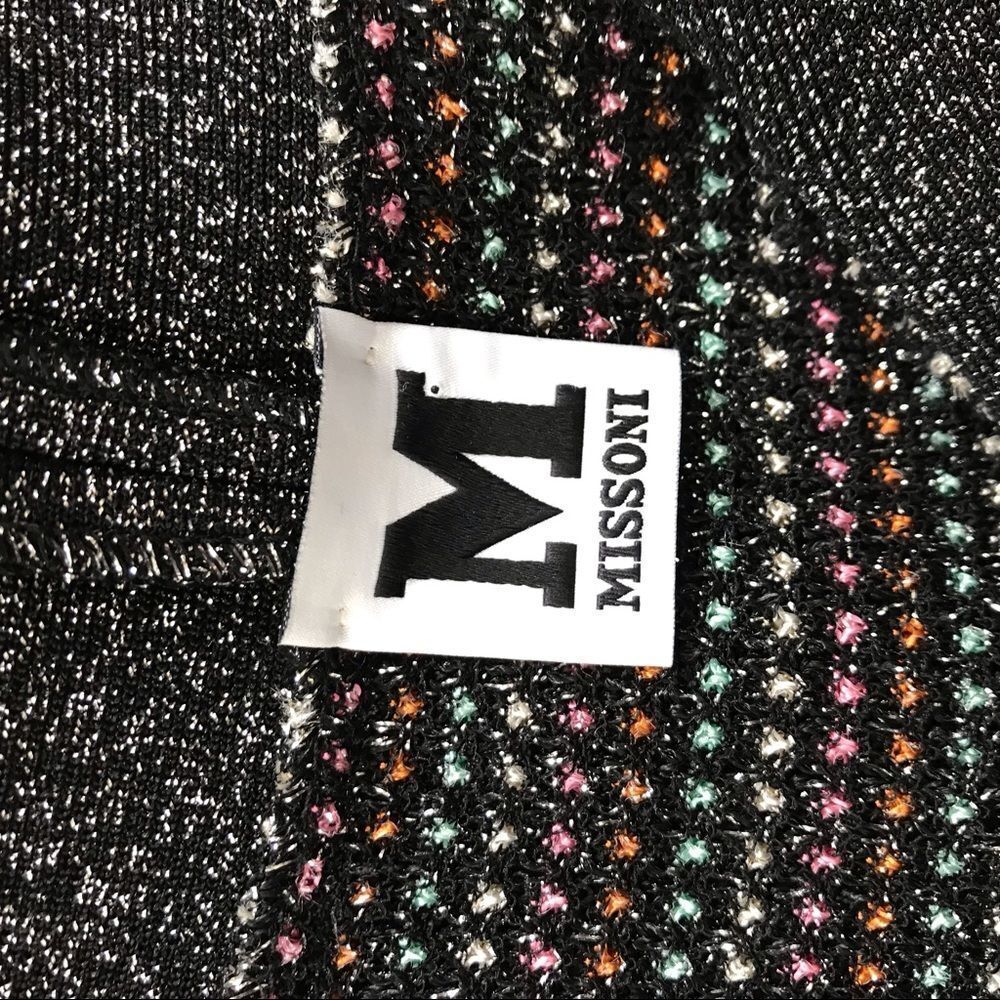 M Missoni Metallic knit stripe dress 6 bardot off shoulder stretch - Picture 4 of 10